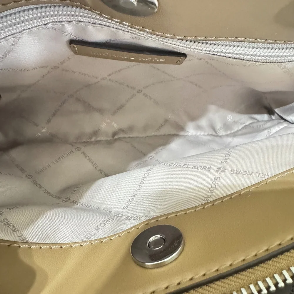 Michael Kors Small Camille Dark‎ Khaki saffiano Leather Satchel Handbag